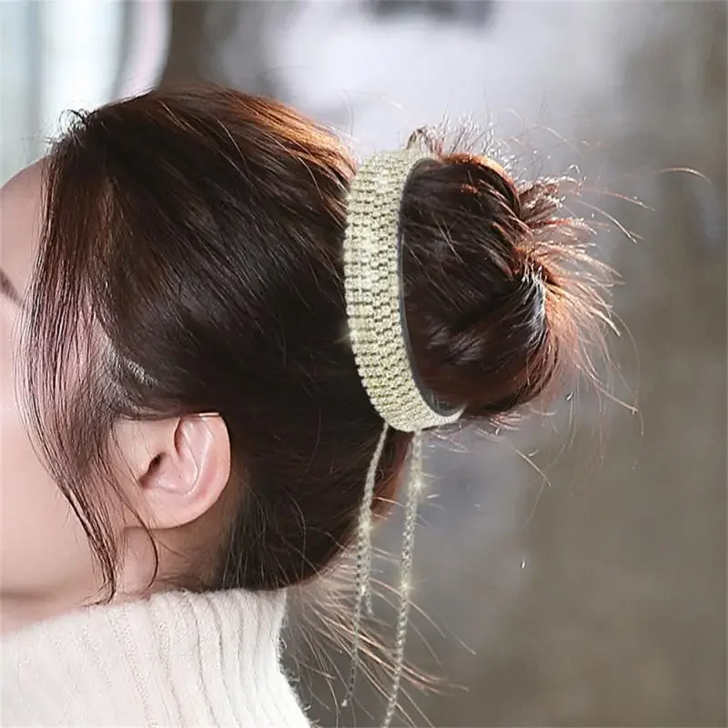 1PCS New Meatball Hair Accessories Women Hair Claws Headwear Rhinestone Flower Hairpin Bird Nest Floral Clip