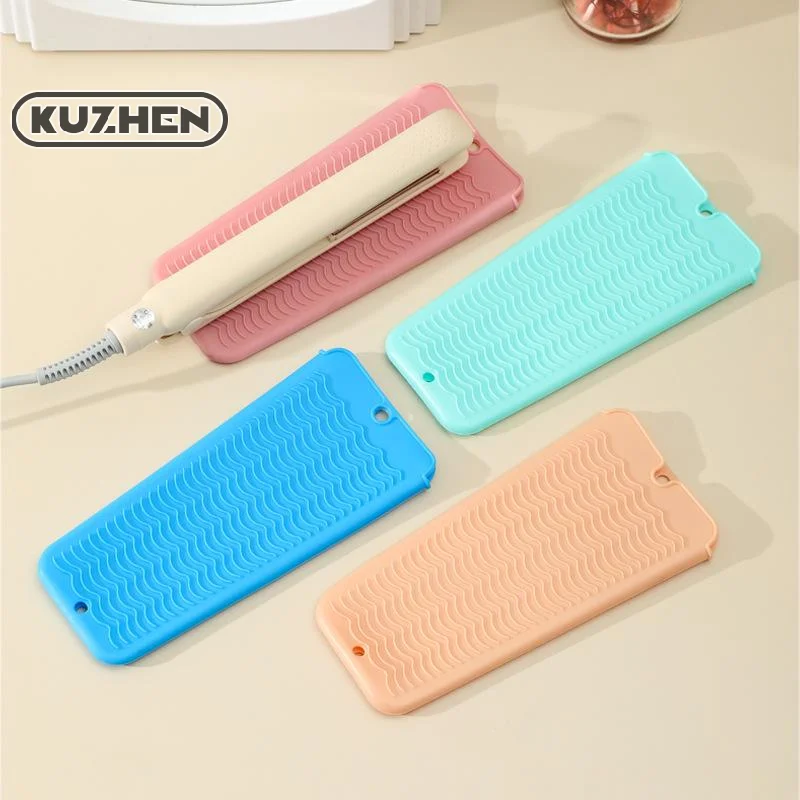 Silicone Hair Curling Wand Cover Hair Straightener Storage Bag Hairdressing Curling Iron Insulation Mat Heat Resistant Pouch