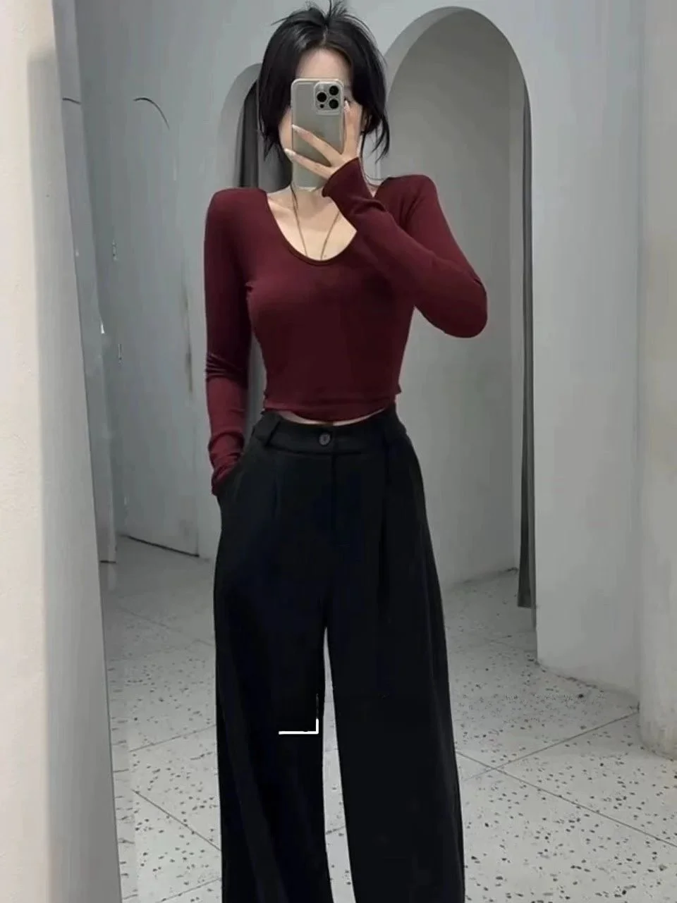 Coreano Sle Slim Fit V-Ne Long Sve Fce ort T-shirt da donna in morbido cotone confortevole inverno nuovo arrivo Top