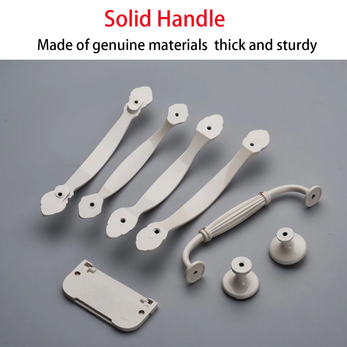 Zinc Alloy Ivory White Cabinet Door Handle Wardrobe Shoe Cabinet Drawer American Style Handle Furniture Hardware Accessories