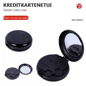 Rundkreis Aluminium -Laptop -Münz -Aufbewahrungsbox mit Spiegel, Euro Zero Wallet, kreative Mini -Taschen, Reisemode 8 Spiegeltasche der Hauptverkäufe - №5