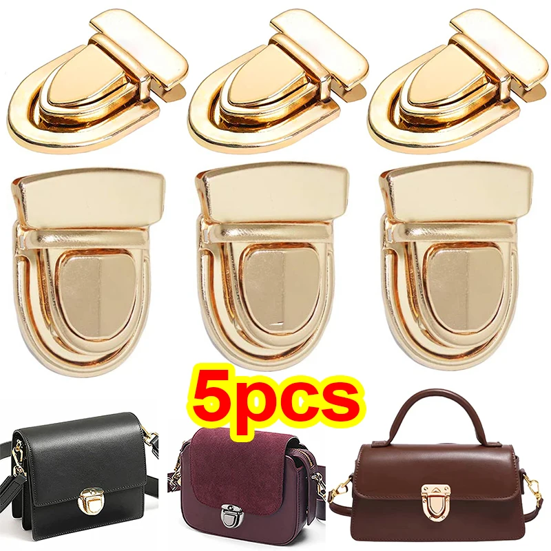 5pcs/lot Hardware Bag Lock Catch Handbag Snap Clasps Shoulder Bags Purse Totes Closure Metal Buckles DIY Craft Bag Accessories