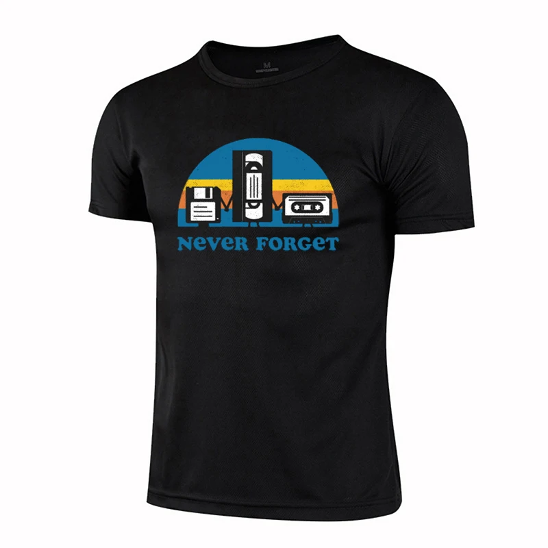 

Never Forget Sarcastic Graphic Music Funny Printed T-Shirt Men Loose Oversize Tshirt Casual Breathable Short Sleeve Clothing