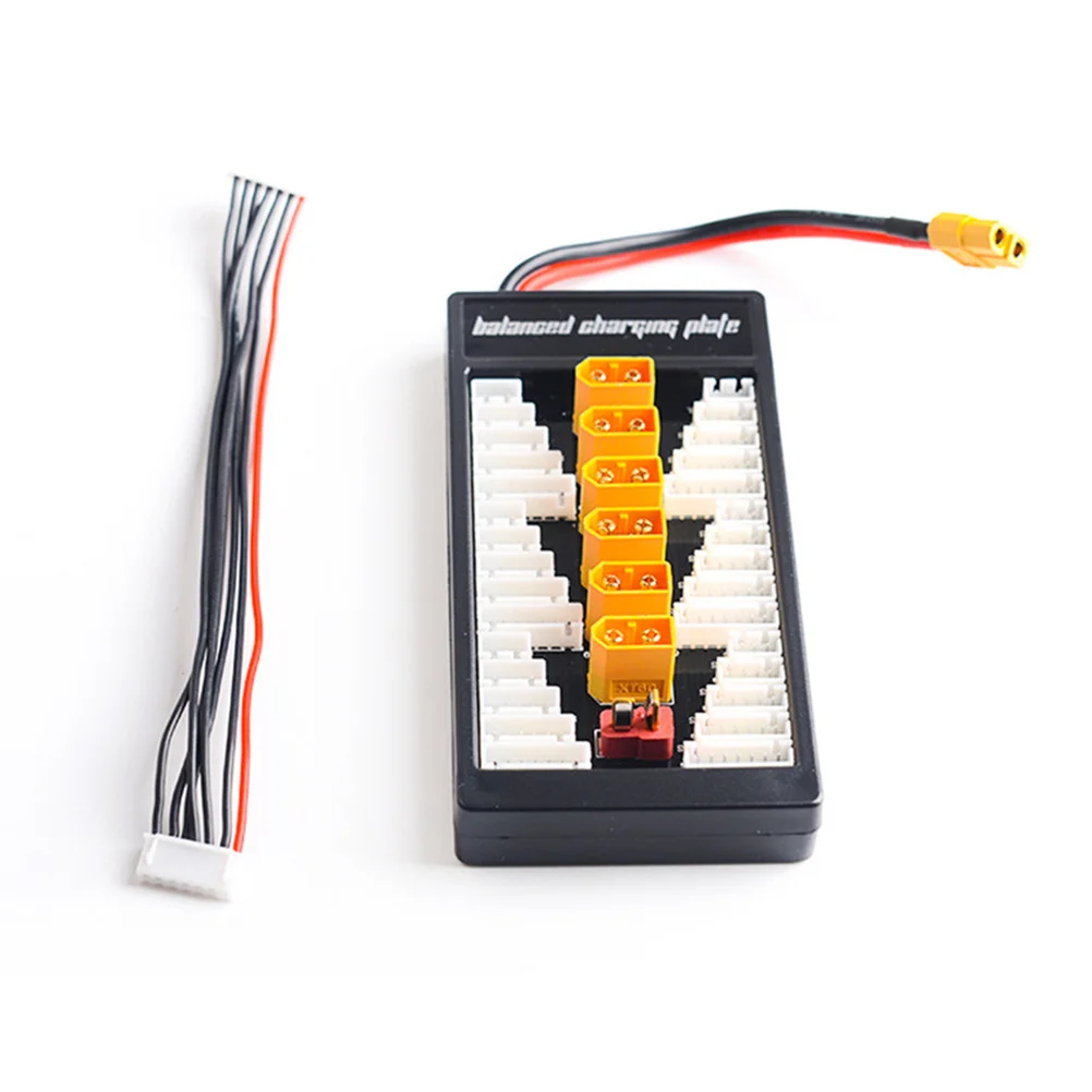 

2-6S Parallel Charging Board 40A Max Charging Pad For Lipo 14Awg Input 20Awg Output T Plug Fuse Protection