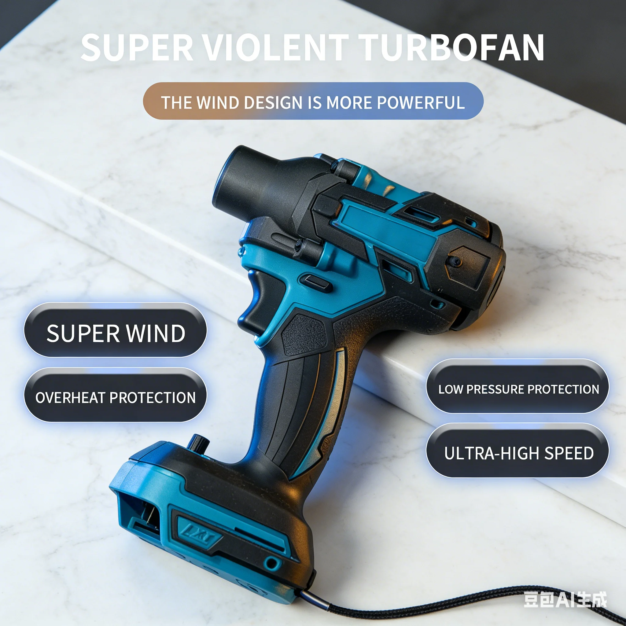 

For Milwaukee Makita140,000RMP Violent blower Third turbine blower Jet fan Blowing water blowing dust blowing snow 2023 2024