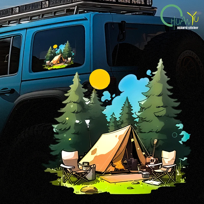 Outdoor Camping Off-road Tent Car Scratch Personalized Creative Electric Vehicle Decoration Waterproof Decal