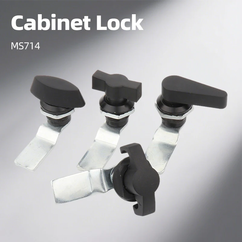 

Cabinet Door Cylindrical Tongue Lock Plastic Handle Electrical Industrial Box Keyless Zinc Alloy Stainless Steel