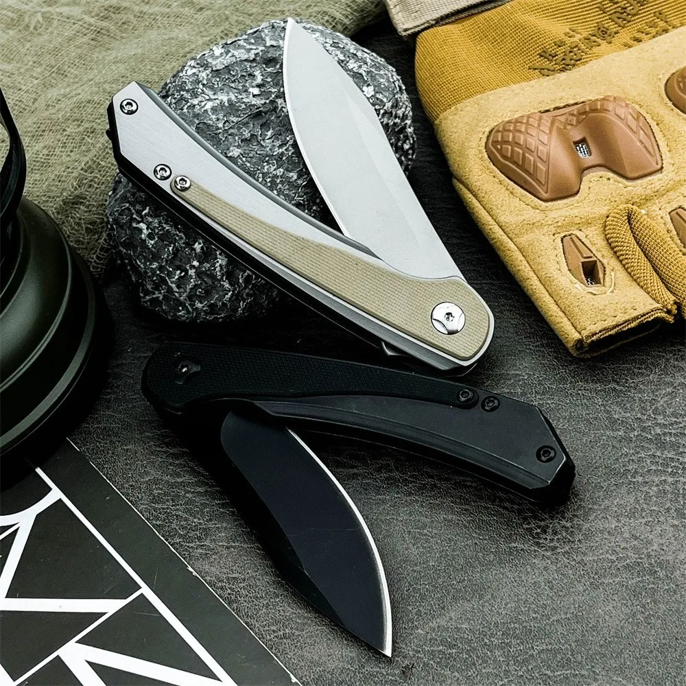 جديد 6070 في الهواء الطلق سكين جيب قابل للطي جودة عالية 8Cr13Mov شفرة 420 الصلب + G10 مقبض حمل التخييم سكينة سرفايفل أدوات EDC #4