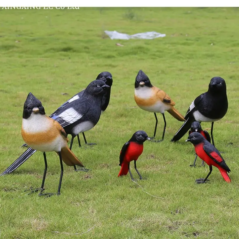 Resin Simulation Bird Decoration Ornaments Sculpture Outdoor Courtyard Viewing Crafts Floor