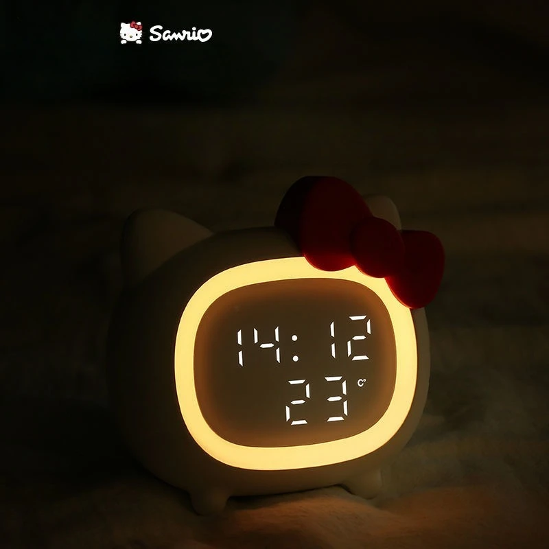 MINISO SANRIO Hello Kitty Kawaii аниме мультфильм детский будильник настольные украшения аудио новые модные трендовые подарки для девочек MINISO SANRIO Hello Kitty Kawaii аниме мультфильм детский будильник настольные украшения аудио новые модные трендовые подарки для девочек