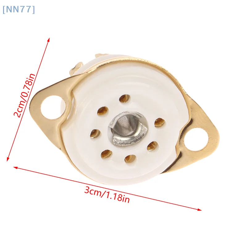 Soket tabung vakum keramik, 2 buah 7pin B7G dasar katup untuk 6Z4/EAA91/EC92, dll Amplifier Audio antik DIY dudukan Casis