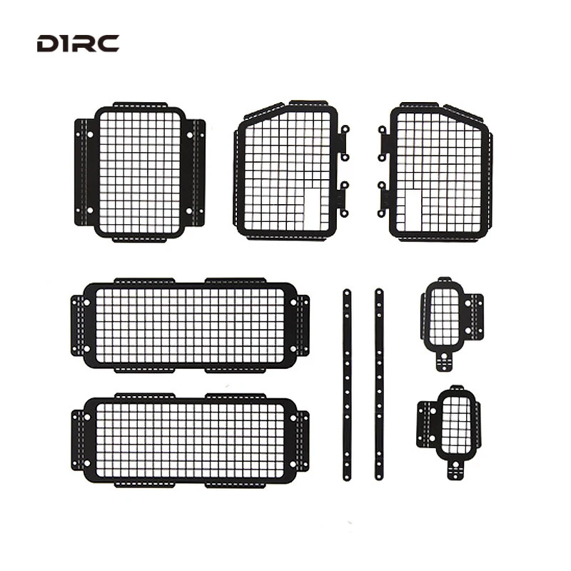 Metal Side Window Net Window Armor Decorate Upgrade for 1/10 RC Crawler Car Traxxas RC4WD D90 D1RC Diy Parts