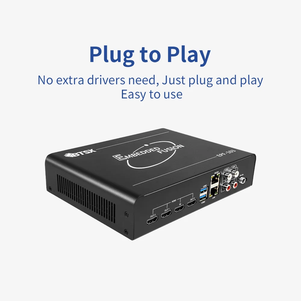 4K60 Projection Fusion Processor 1 Input 4 Output HDMI Edge Blending Geometric Correction 64G Storage RS232 for Exhibition