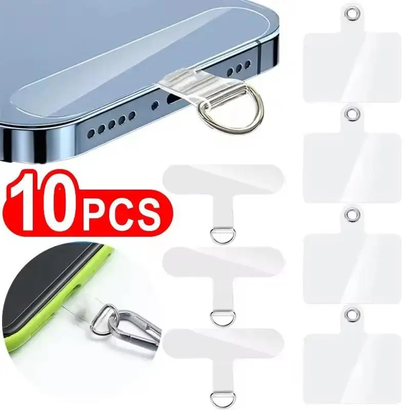 10/5/1 Peças Universal TPU Anti-perda para Celular, Cordão de Nylon Destacável com Placa de Fixação para Suspensão de Celular