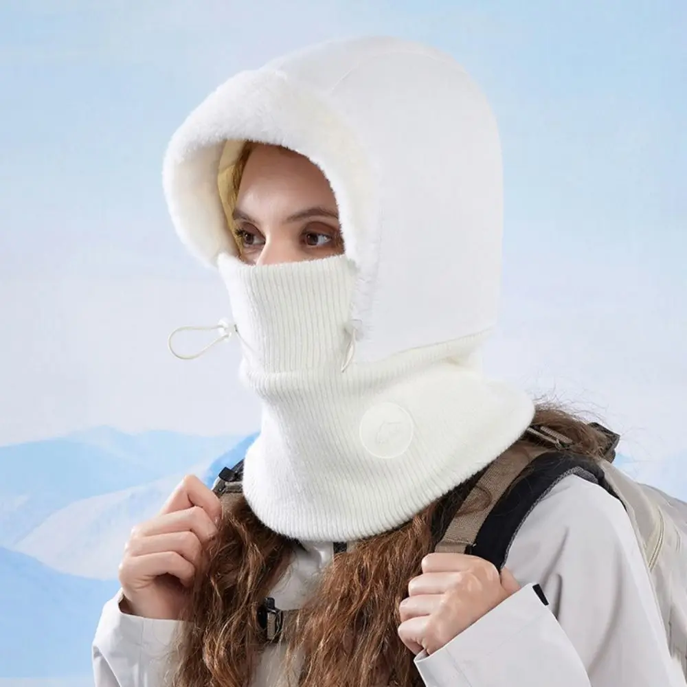 

Толстый теплый шарф, пуловер, ветрозащитный дизайн, вязаная зимняя теплая шапка, пушистая текстура, термозащитная зимняя шапка с ушами