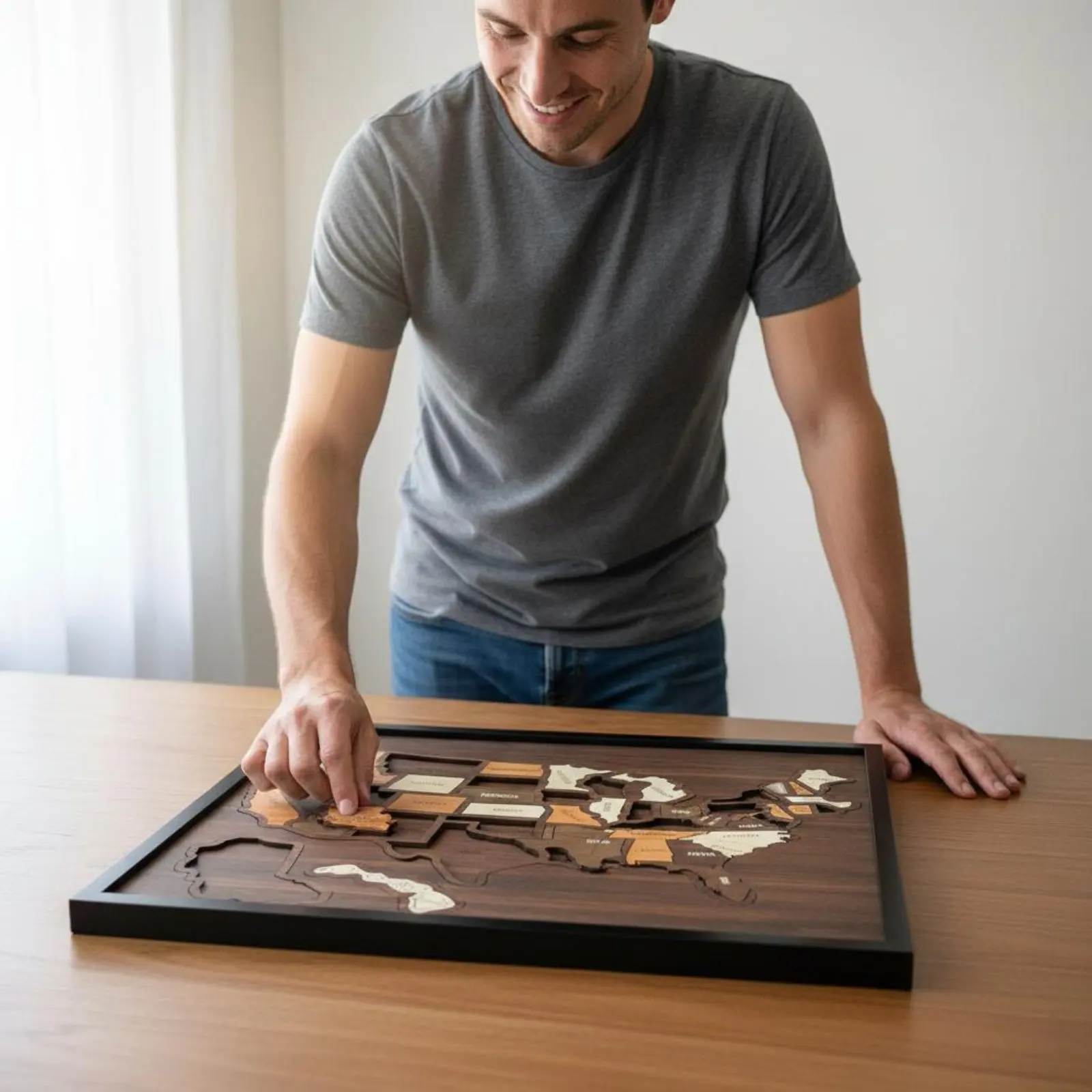 

Географический дисплей-монитор США: Игровая приставка для путешествий по США, уникальный подарок для любителей приключений