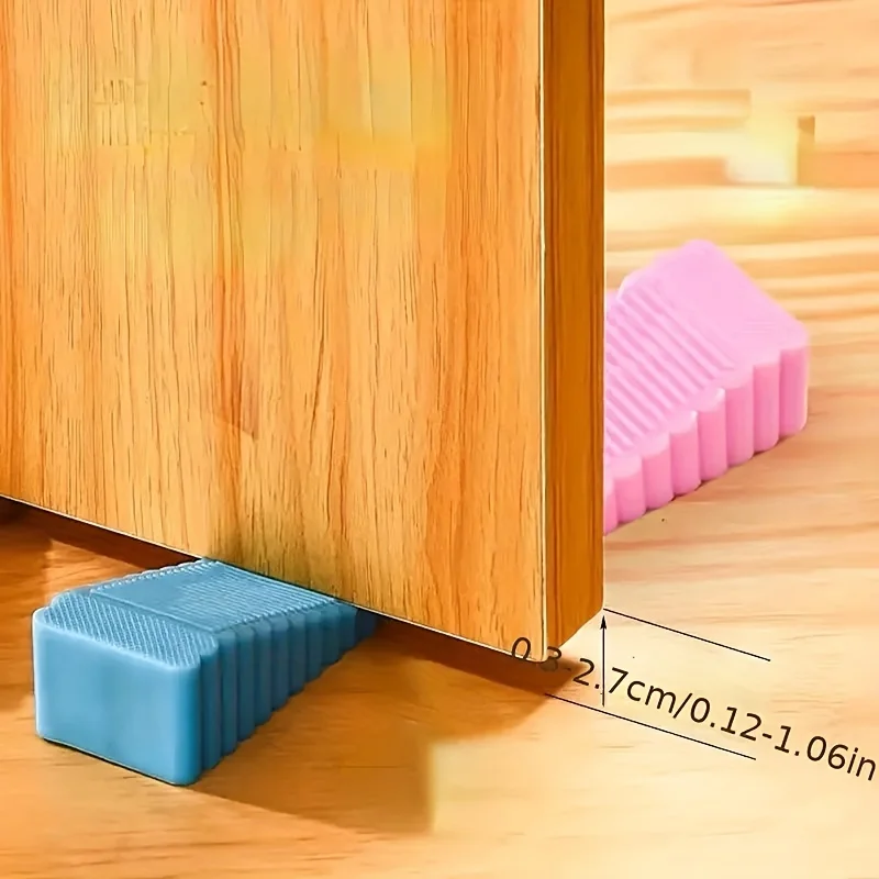 Creative Silicone Windproof Door Stopper - Punch-free Door Wedge for Household Safety - Anti-pinch Door Card