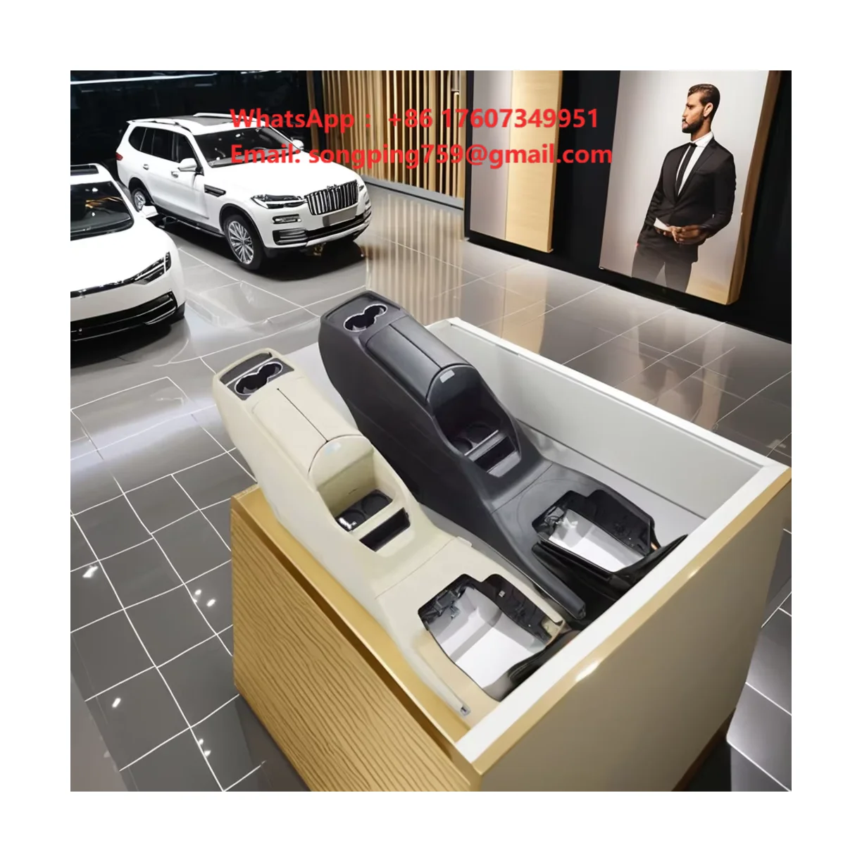 Luxury Car Seat Armrest Box F Front Chairs Auto Mody Accessories Special Storage Box for Vito V Class W447 1 Set 2 Years
