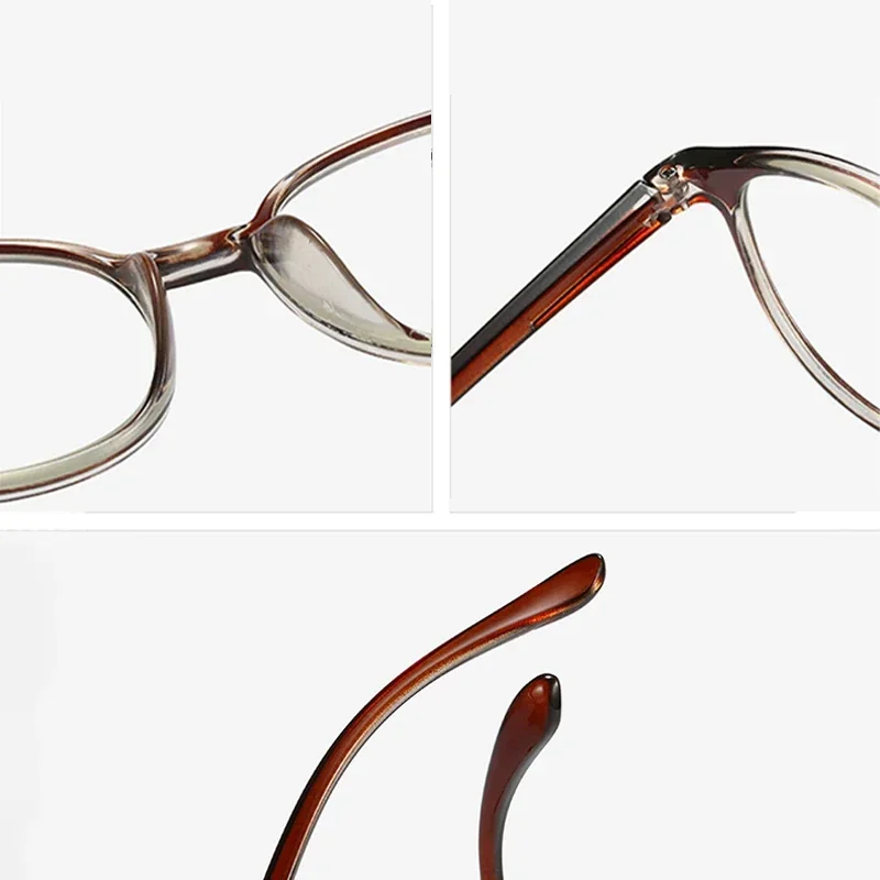 Gafas de lectura antiluz azul para personas de mediana edad y mayores, 4 Uds., 0 a + 4,0, estilo combinado, se pueden usar, gafas lisas intercambiables