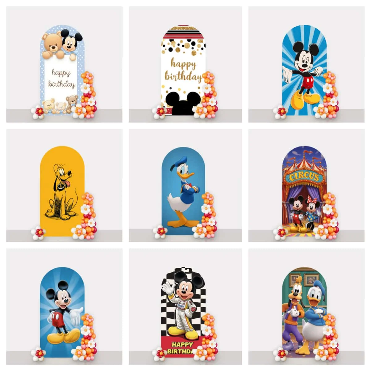 

Фон с аркой Микки Мауса, чехол для детской вечеринки с днем рождения, фотография на заказ, имя, фон для детского душа, декор для вечеринки