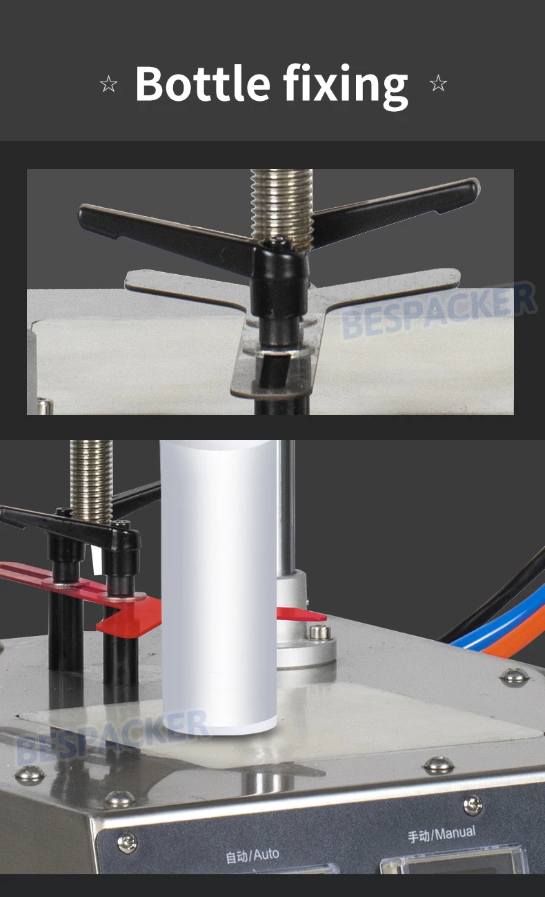 Bespacker YL-P Semi-automatic Single Head Screw Bottle Cap Lock Capping Machine For Plastic Cap