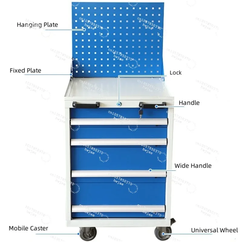 Cabinet Trolley Cart with 200 PCS Mechanic Tool Kit for Workshop  Certified 2025 New Steel Tool Storage