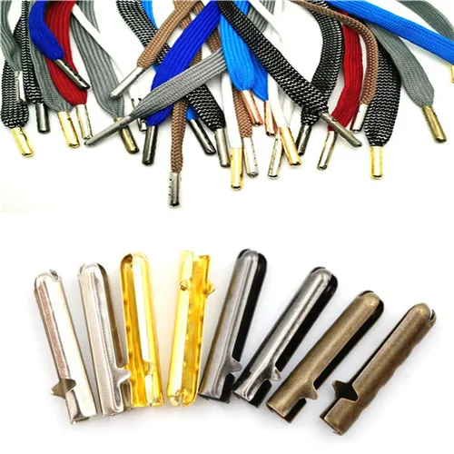 10pcs Metal DIY Shoelaces Repair Shoe Lace Tips Replacement End Shoelaces Craft