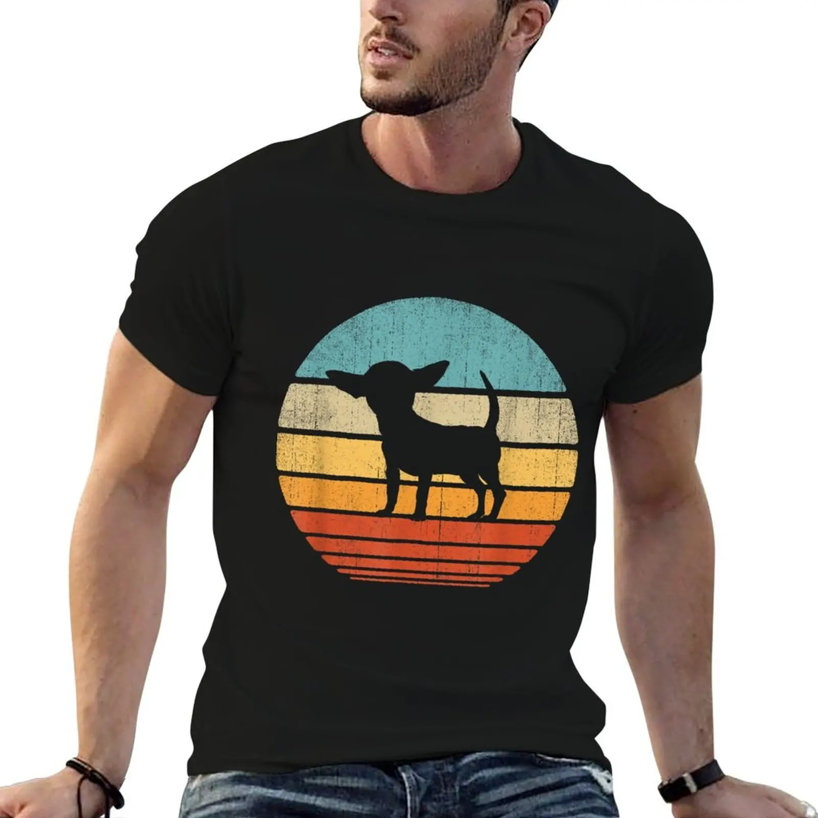 

Chihuahua Retro Vintage 60S 70S Sunset Dog Lovers Men Women T-Shirt funny t shirts dark humor man t shirts cotton T-Shirt