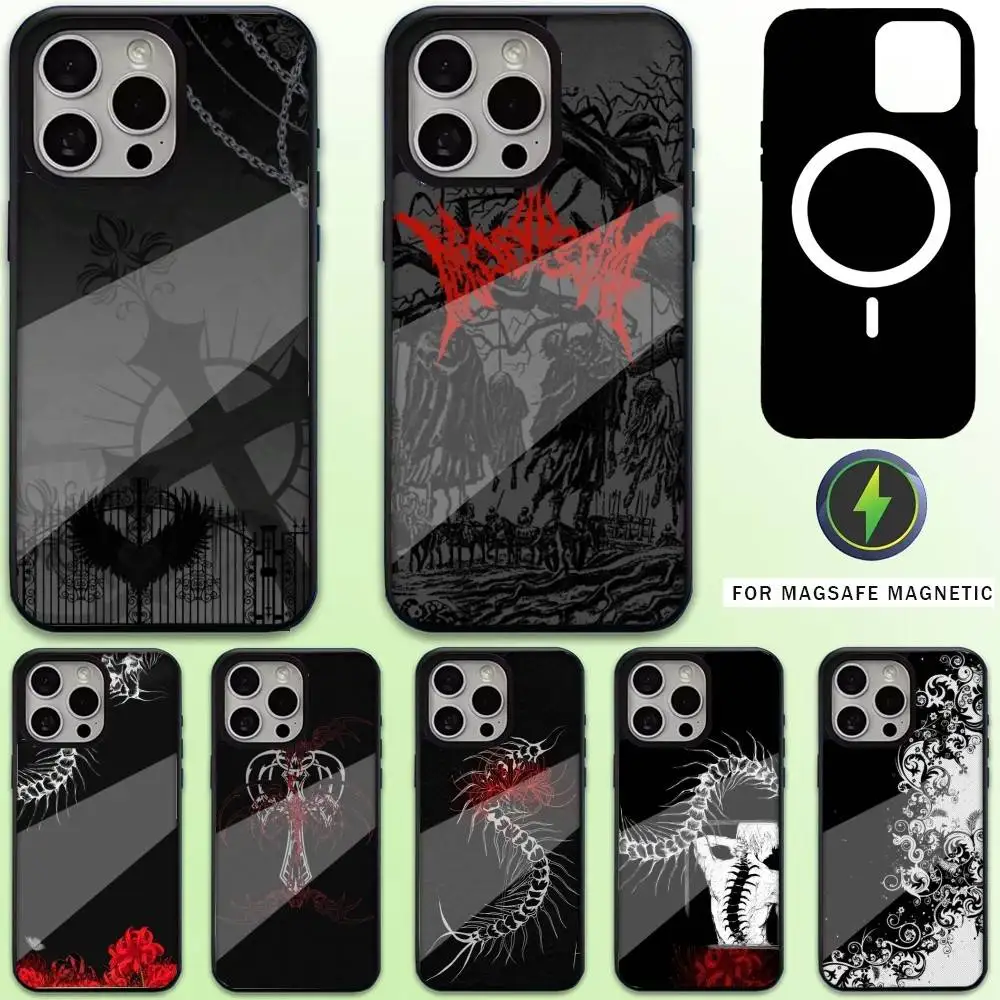 

Gothic Coquette Cyber Sigilism Phone Case For iPhone17,16,15,14,13,12,11 Plus,Pro Max Magnetic For Magsafe Wireless Charging