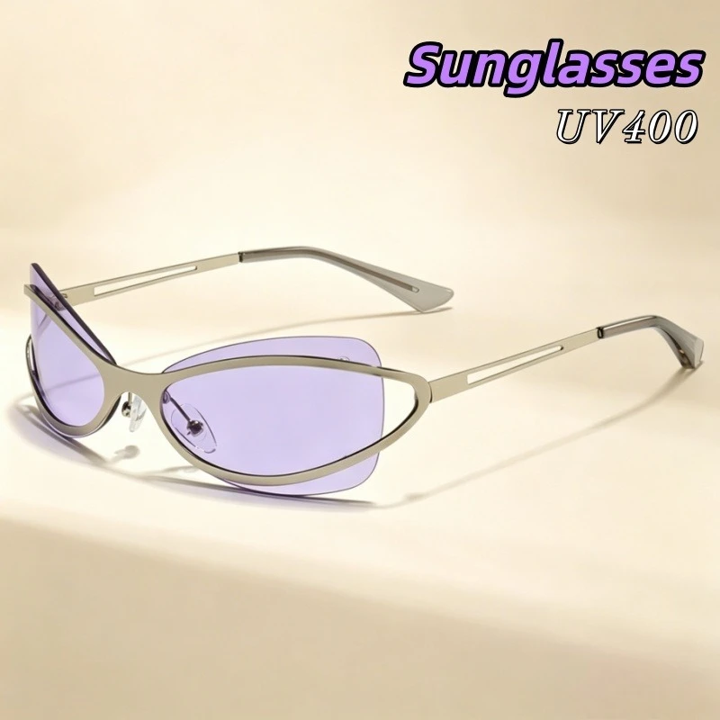

2026 New Personalized Y2K Sunglasses Woman Luxury Fashionable INS Style UV Resistant Glasses for Men Street Photography