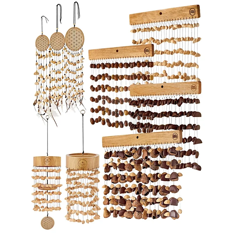 Nut Shell Chimes Hand Bell Sound Beam Meditation Outdoor Wind Chimes Yoga Chakra Sound Healing Percussion Musical Instruments