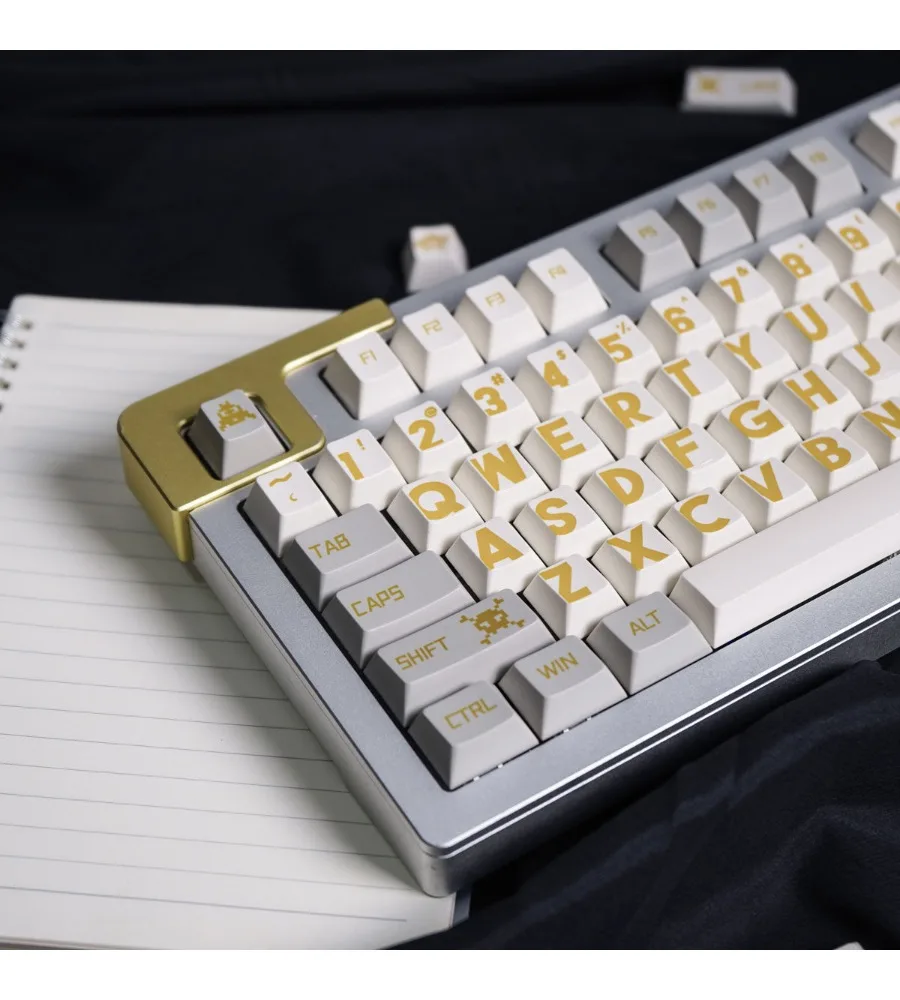 

Retro gold large character 147 keys mechanical keyboard keycap personality PBT hot sublimation custom cherry original height