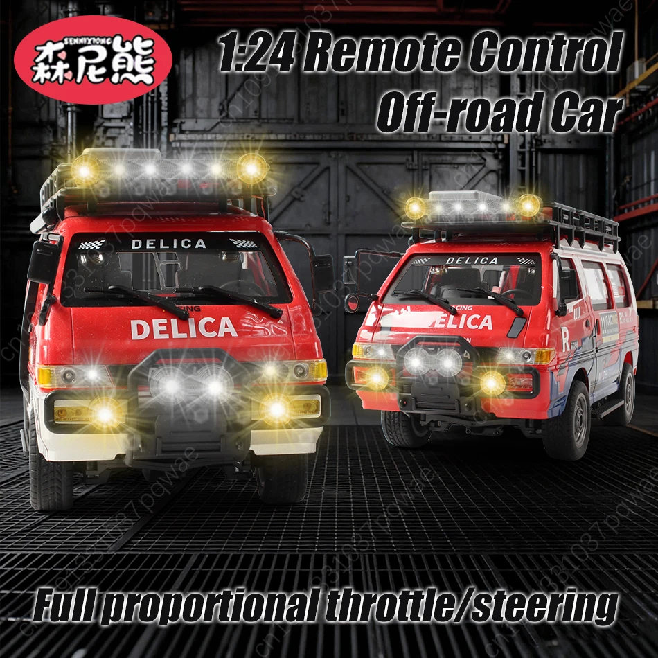 

SENNIXIONG 1:24 Alloy Remote Control Camping Off-road Vehicle Commercial Car MPV RTR Speed Drift Climbing Truck Toy Holiday Gift