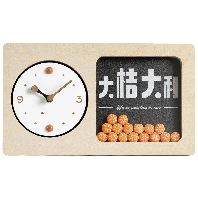 

Desktop clock ornament porch decoration TV cabinet home high-end clock