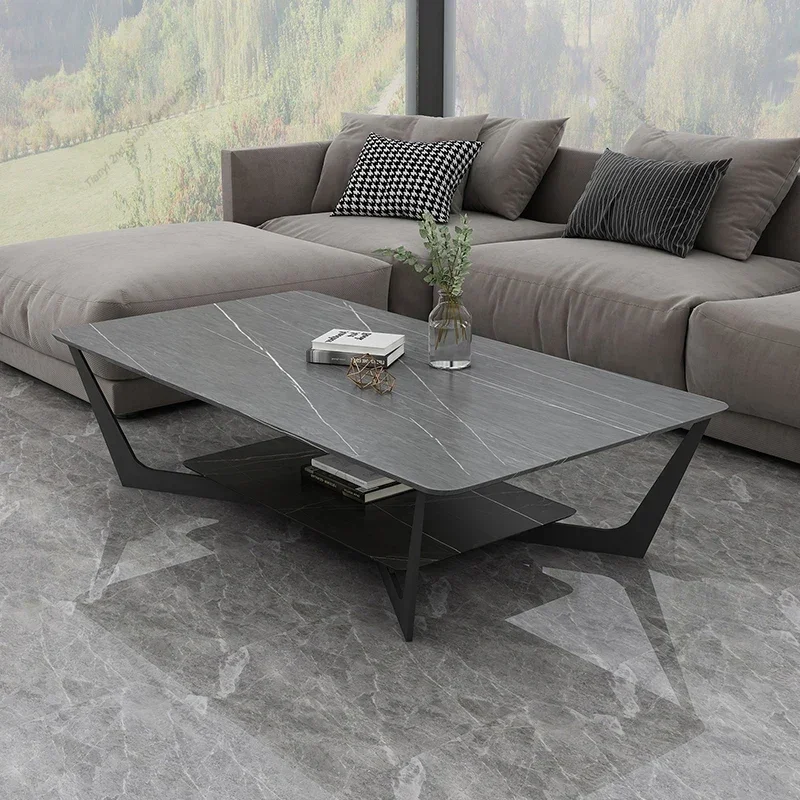 Italian Marble Coffee Tables Modern Simple Living Room Center Coffee Table Low Sofa Side Home Furniture Tavolino Da Salotto FYCT