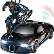 32cm Large Bugatti Gesture Remote Control Car Deformation Car Wireless Charging Racing Toy Boy Christmas And New Year Gift