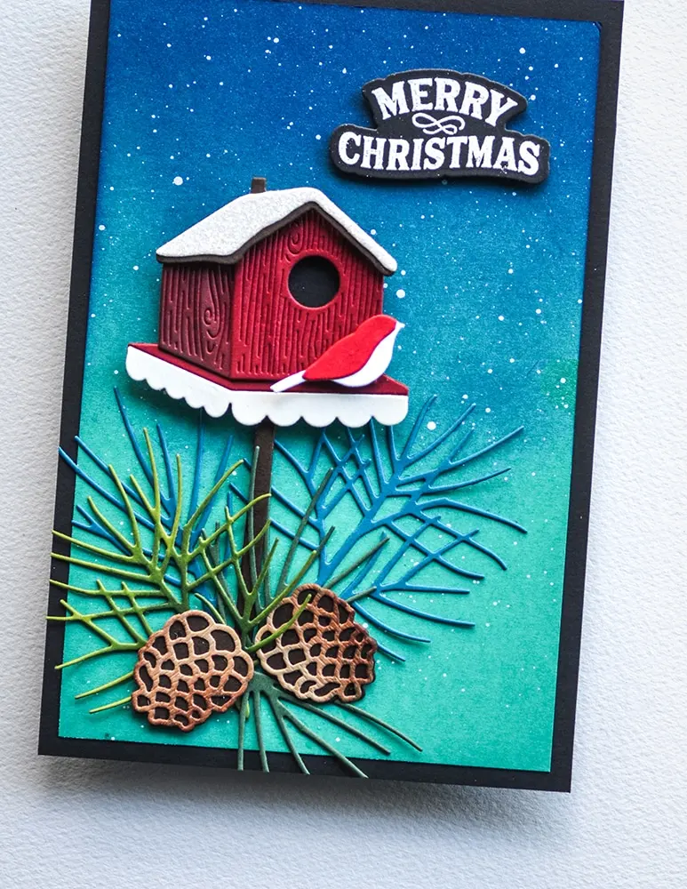 

2025 Chirstmas Birds and Houses Metal Cutting Dies for Making Card Scrapbook Embossed Paper Album Diy Craft Template Decoration