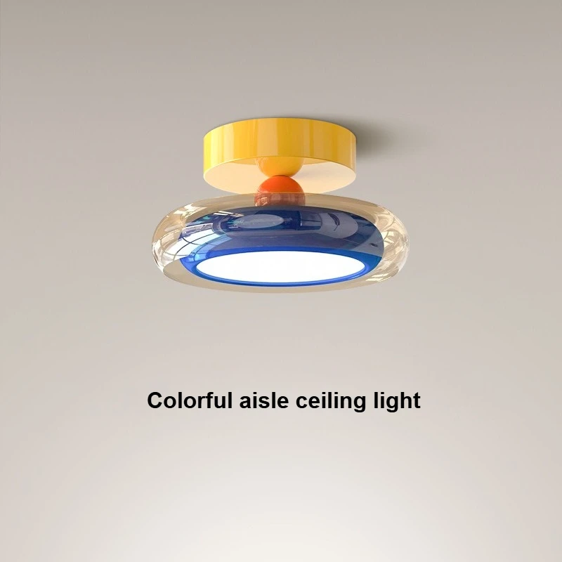 Dopamine Colorful Glass Aisle Ceiling Lamp Corridor Lamp Children's Room Entrance Door Restaurant Bedroom Balcony Ceiling Lights