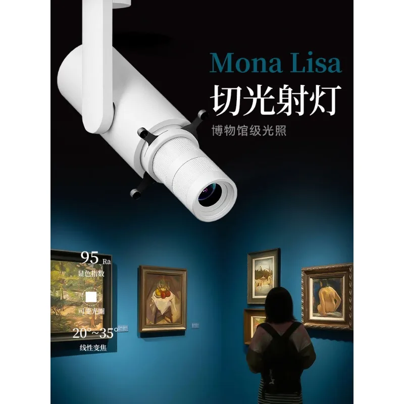 OvO Store LED Beam Cutting Spotlight Adjustable Framing Projector Light for Art Gallery Museum Painting Exhibit Lighting Fixture