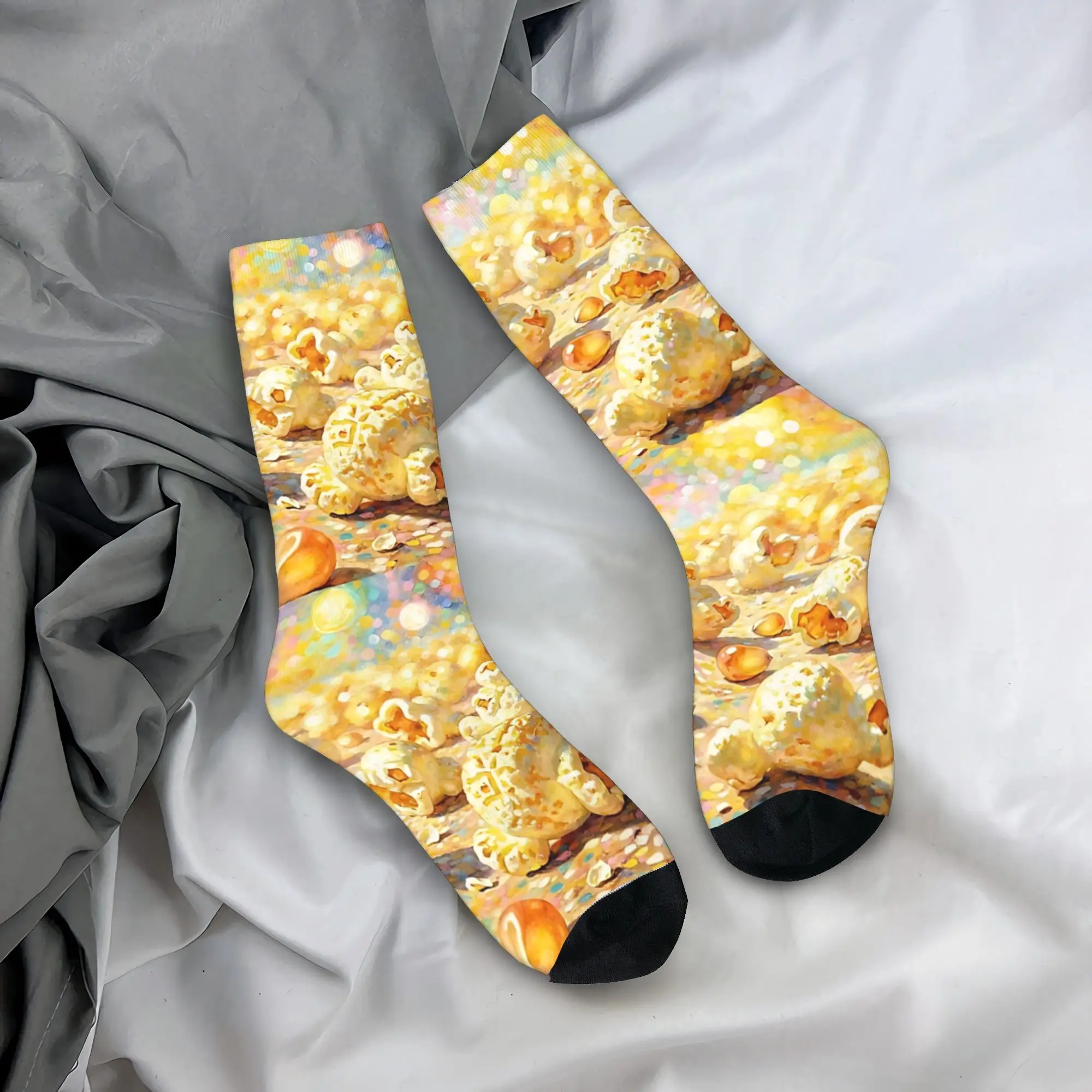 

Винтажные носки с рисунком попкорна для взрослых мужчин, дышащие, осенние, для велоспорта, с противоскользящим дизайном, подарок