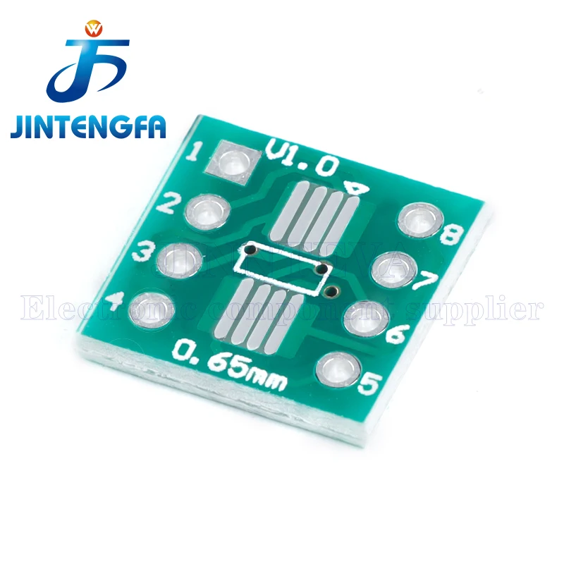 20PCS SOP8 SSOP8 TSSOP8 to DIP8 PCB SOP-8 SOP Transfer Board DIP Pin Board Pitch IC Adapter plate Conversion board 0.65/1.27mm