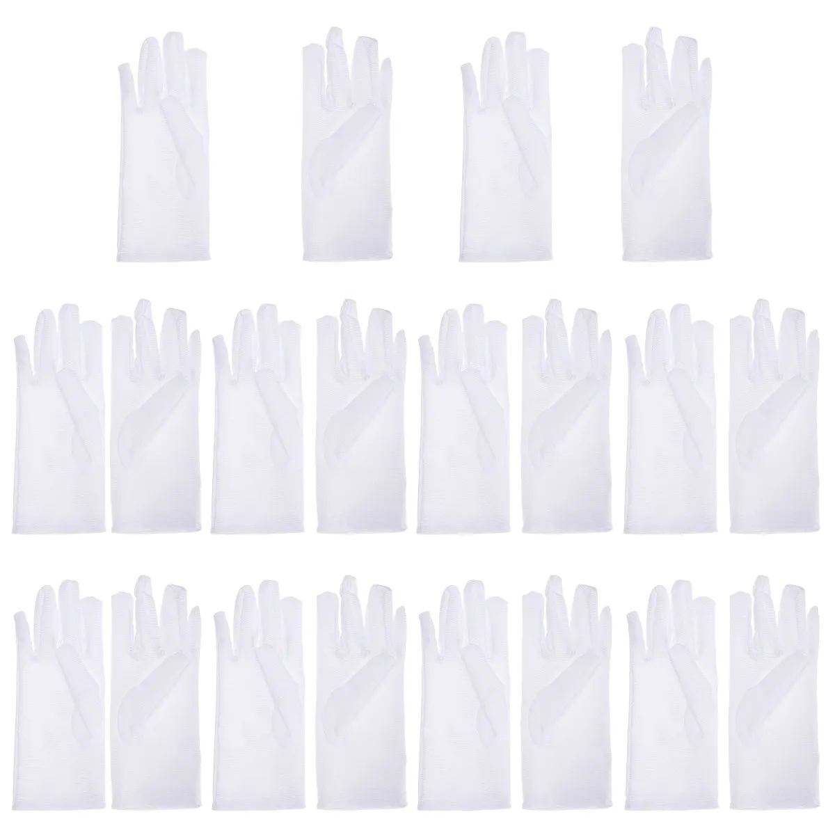 

10Pairs Lightweight Spandex Protective Gloves One Size Fits Most Women for Gardening Industrial Work Jewelry Handling