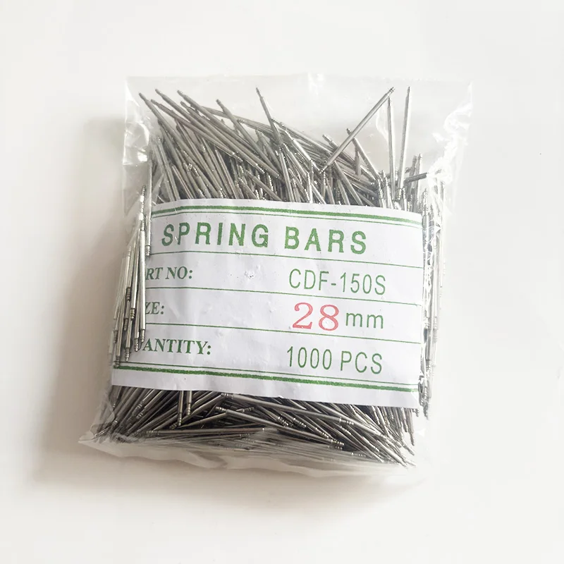 1000Pcs Watch Spring Bar Pins Universal Diameter 1.5mm Stainless Steel Watch Pins Watch 10/12/14/15/22/24mm watch straps adapter