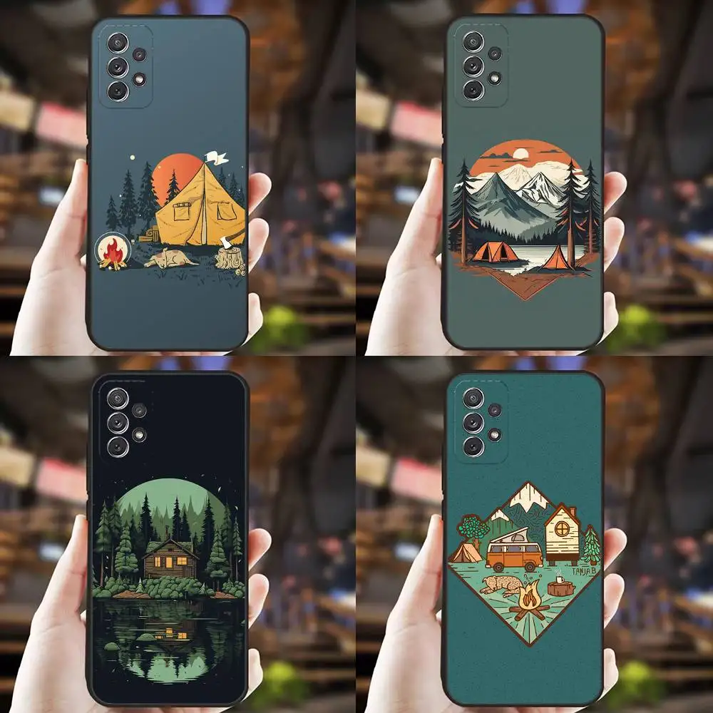 

Nature outdoor camping Phone Case For Samsung S25,S24,S21,S22,S23,S30,Ultra,S20,Plus,Fe,Lite,Note,10,9,5G Black Cover