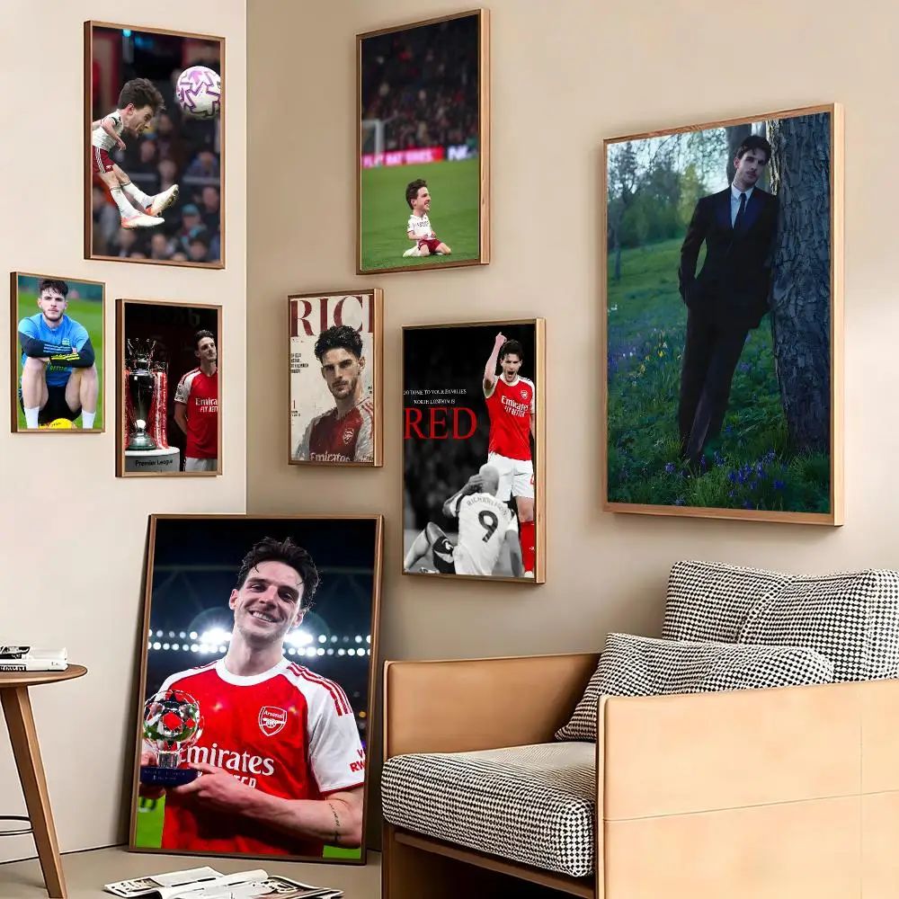 Footballer Star Declan Rice Poster Pegatina artistica HD autoadhesiva impermeable para salon dormitorio