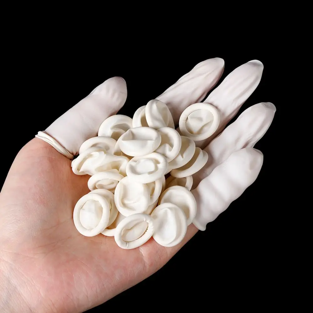 100/300PCS Natural Disposable Nail Art Tool Finger Cots Fingertips Protector Gloves Rubber Gloves Finger Cover