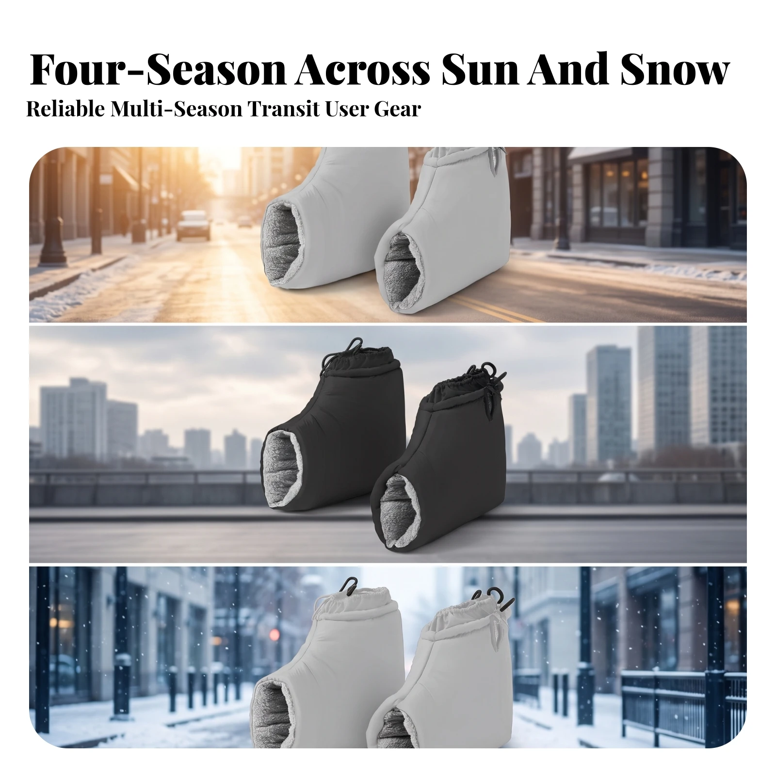 Bike Handlebar Mitts Winter Handlebar Covers with Fleece Cooling Insulated Cold Weather for Commuters