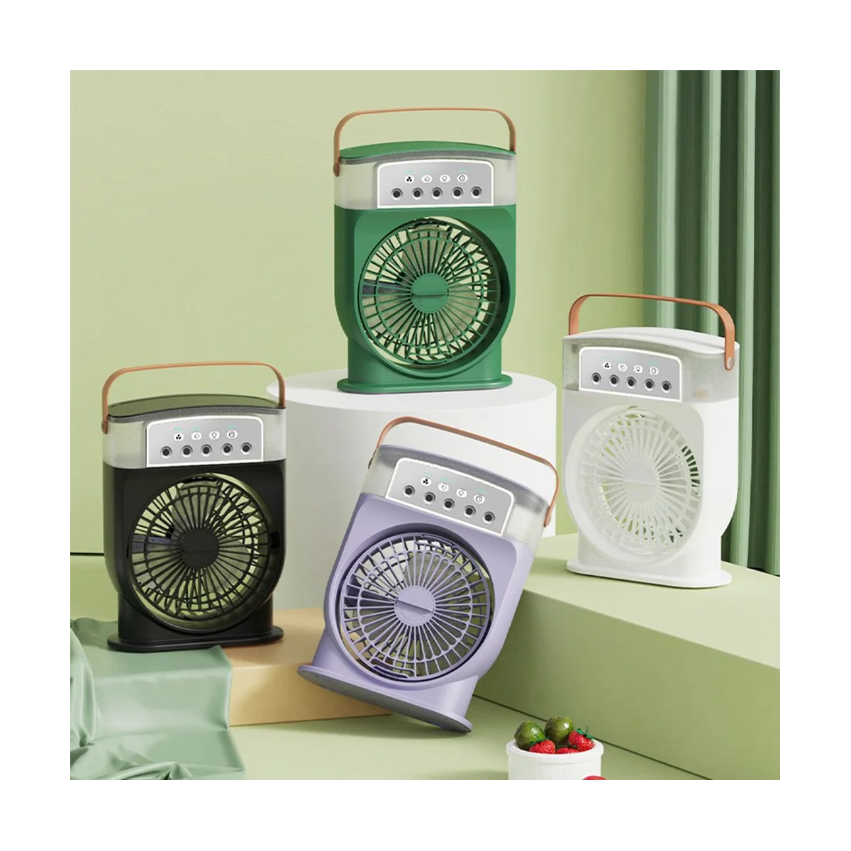 Portable Air Conditioner Fan 5-Hole Spray Air Cooing Mini Personal Fan Electric Fan Humidifier Table Fan -C-ABLM