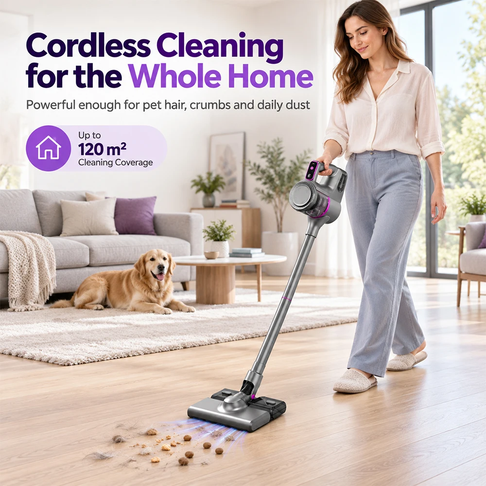 SIHAO Handheld Smart Cordless Vacuum Cleaner 100w Vacuum & Mop 2 in 1 All-in-One Household Cleaning Machine