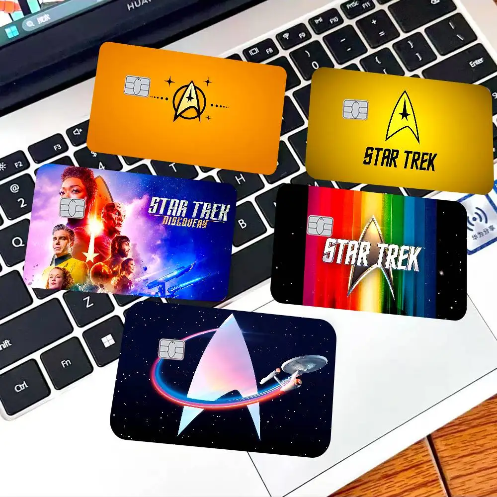 TV S-Star T-Trek Credit Card Skin Stickers No Adhesive Residue Water Proof for VISA Credit Card Subway Access Card